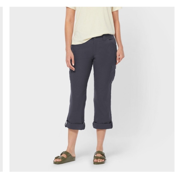 Duluth Dry on the Fly Bootcut Pants Convertible Size 16 x 31 Navy Blue Ink Cargo - Picture 2 of 13